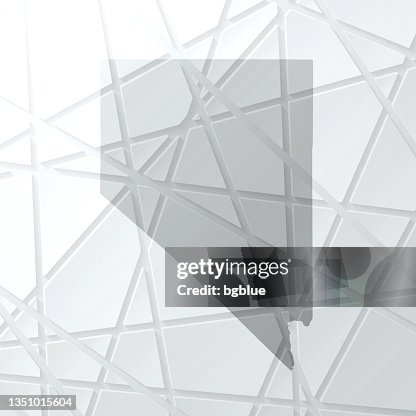 Nevada map with mesh network on white background Nevada map with mesh network on white background
