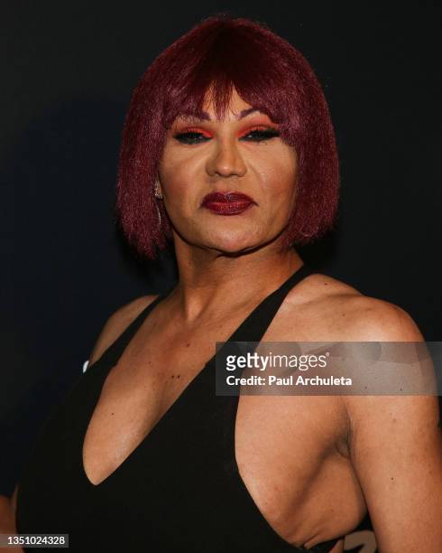 Comedian Flame Monroe attends the premiere of HBO Max's "Aida Rodriguez: Fighting Words" at The Conga Room at L.A. Live on November 02, 2021 in Los...