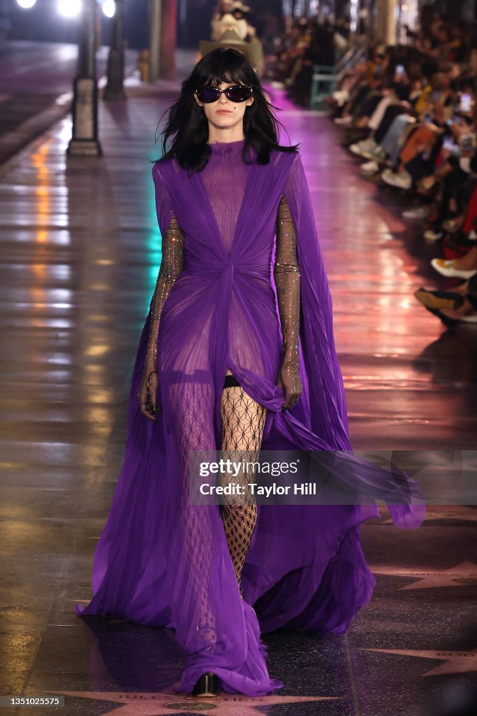 gucci dress purple Gucci Purple Silk Chiffon Gown Dress