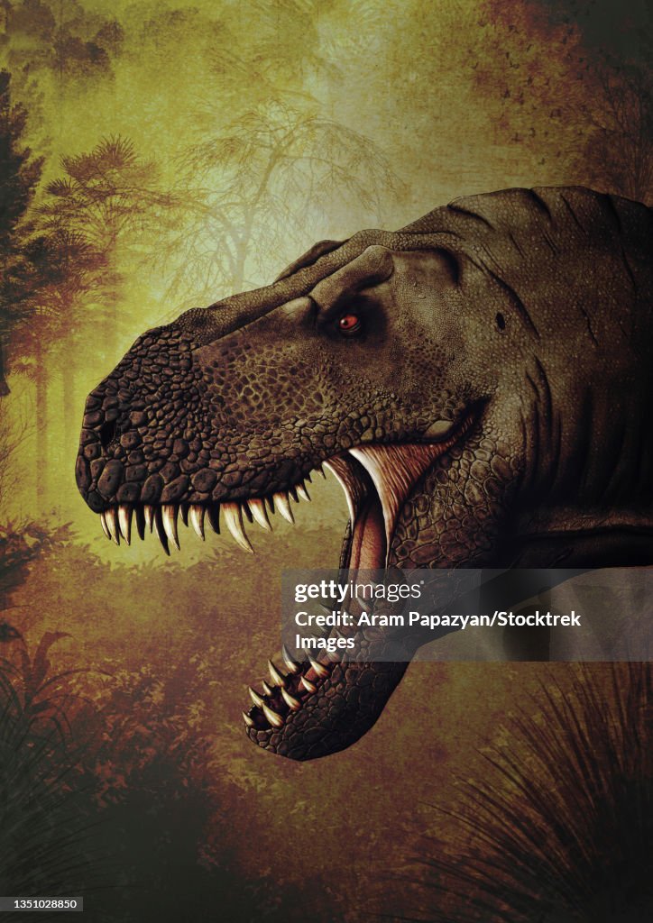 T-rex portrait.