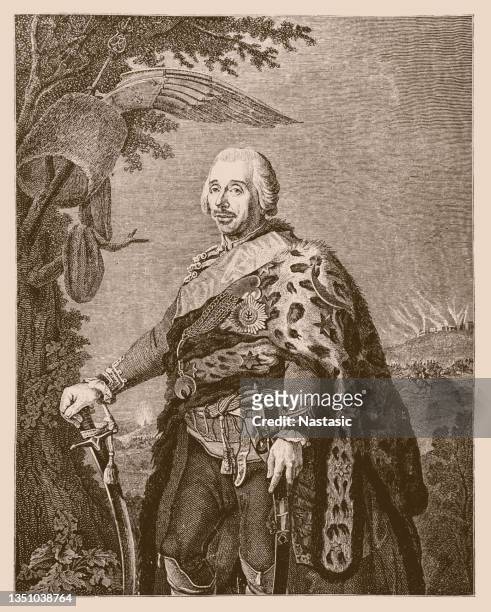 hans joachim von zieten, prussian cavalry general under frederick the great - hans joachim von zieten stock illustrations