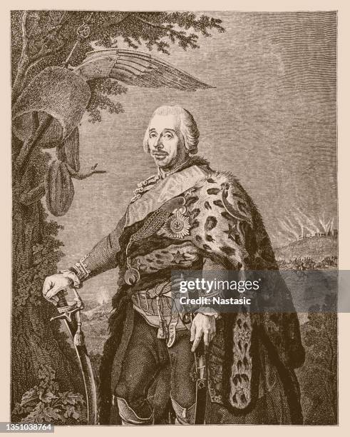 hans joachim von zieten, prussian cavalry general under frederick the great - hans joachim von zieten 幅插畫檔、美工圖案、卡通及圖標