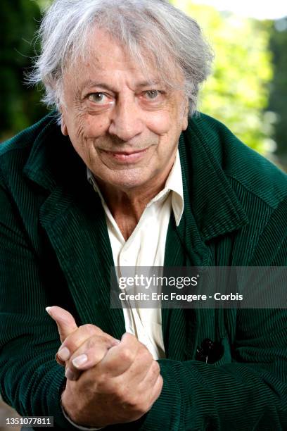 Singer Hervé Vilard poses during a portrait session in Paris, France on .