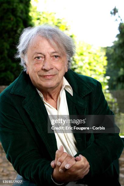 Singer Hervé Vilard poses during a portrait session in Paris, France on .