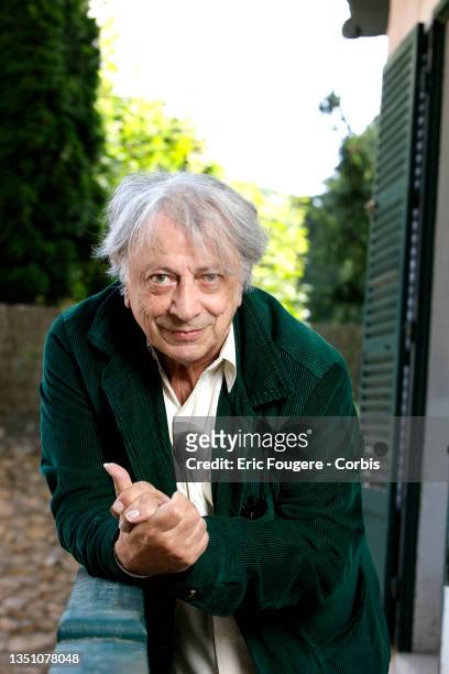 Singer Hervé Vilard poses during a portrait session in Paris, France on .