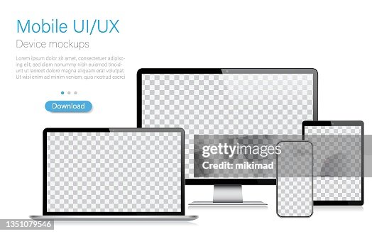 Mockup vettoriale realistico Tablet digitale, telefono cellulare, smartphone, laptop e monitor del computer. UI / UX design. Illustrazione vettoriale, moderna idea digitale, modello digitale. Illustrazione stock. EPS 10. Mockup vettoriale realistico Tablet digitale, telefono cellulare, smartphone, laptop e monitor del computer. UI / UX design. Illustrazione vettoriale, moderna idea digitale, modello digitale. Illustrazione stock. EPS 10.