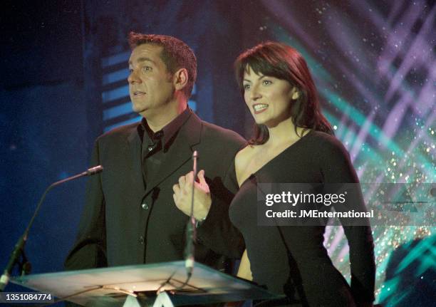 Davina McCall and Dale Winton present best Club DJ Award, The 1997 MOBO Awards, New Connaught Rooms, London, 13th October 2021.