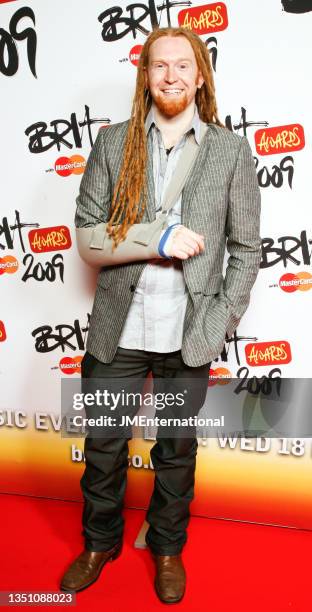 Newton Faulkner attends the red carpet during The BRIT Awards 2009 Launch, The Roundhouse, London, 20th January 2009.