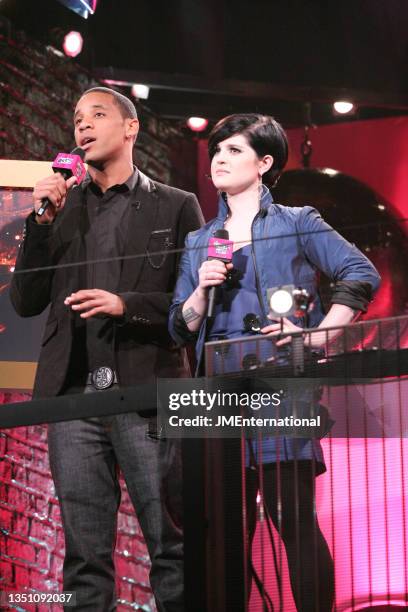 Reggie Yates and Kelly Osbourne host The BRIT Awards 2008 Launch, The Roundhouse, London, 14th January 2008.