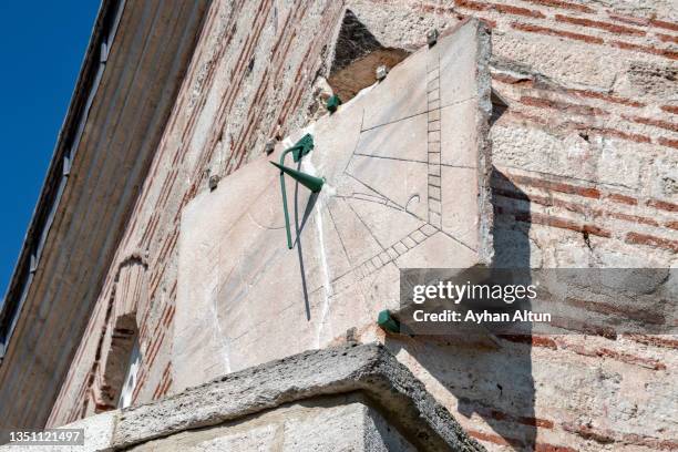 ferruh kethuda mosque in fatih district of istanbul, turkey - ancient sundials stock pictures, royalty-free photos & images