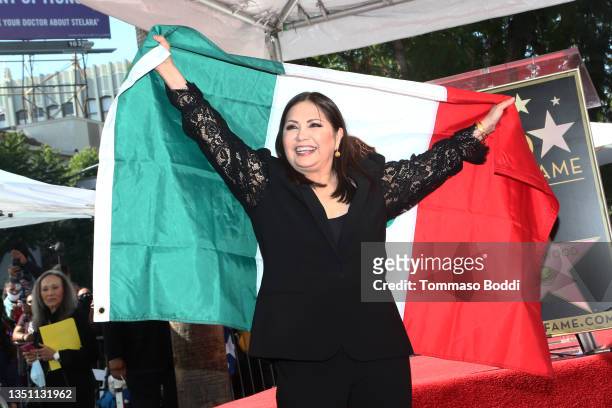 Ana Gabriel during her Hollywood Walk of Fame Star Ceremony at Hollywood Walk of Fame on November 03, 2021 in Los Angeles, California.
