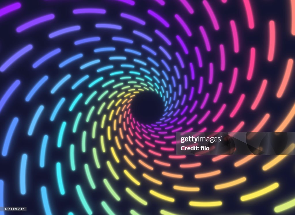 Regenbogen Spiral Zoom Hintergrund
