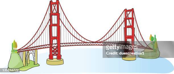 ゴールデンゲートブリッジは、サンフランシスコ - san fransisco bridge vector点のイラスト素材／クリップアート素材／マンガ素材／アイコン素材