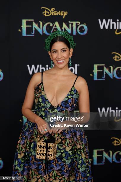 Stephanie Beatriz attends Disney Studios' premiere of "Encanto" at El Capitan Theatre on November 03, 2021 in Los Angeles, California.