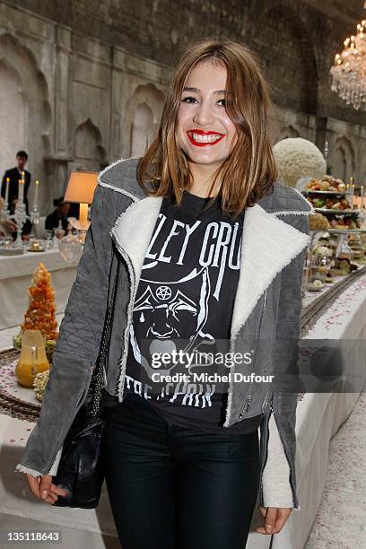 Izia Higelin attends a photocall before the Chanel Paris-Bombay Show at Grand Palais on December 6, 2011 in Paris, France.