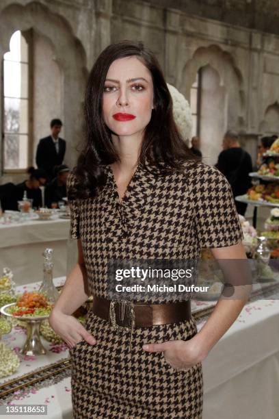 Anna Mouglalis attends a photocall before the Chanel Paris-Bombay Show at Grand Palais on December 6, 2011 in Paris, France.