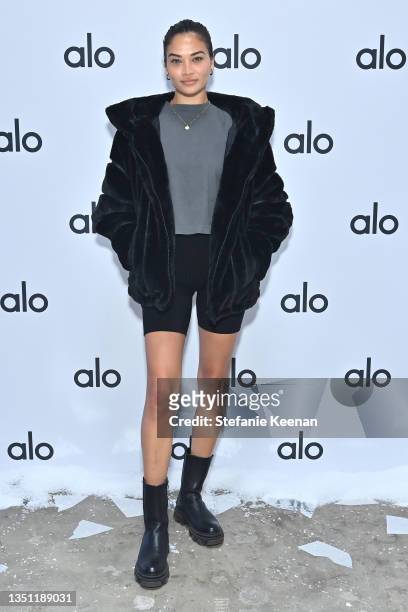 Shanina Shaik attends Day 2 of Alo House Winter 2021 at Alo House on November 03, 2021 in Los Angeles, California.