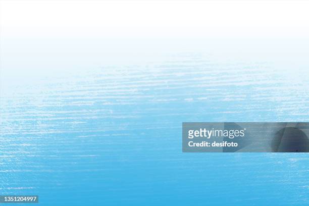 bright sky blue and faded white coloured rustic and smudged wooden painted textured blank empty horizontal vector backgrounds with pattern of lines of paint strokes all over - ombre background stock illustrations