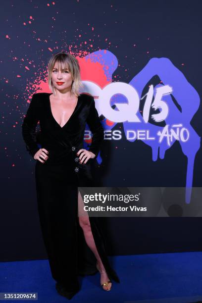 Ludwika Paleta poses during the blue carpet of 'GQ15 Mexico Men of The Year Awards' at Altto San Angel on November 03, 2021 in Mexico City, Mexico.