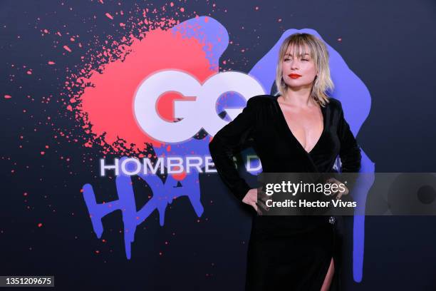Ludwika Paleta poses during the blue carpet of 'GQ15 Mexico Men of The Year Awards' at Altto San Angel on November 03, 2021 in Mexico City, Mexico.
