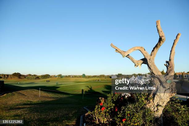 General view of the driving range during Day One of the Portugal Masters at Dom Pedro Victoria Golf Course on November 04, 2021 in Quarteira,...