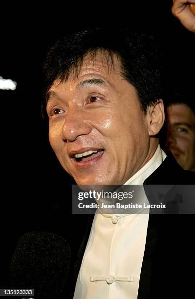 Jackie Chan during 2005 Cannes Film Festival - "The Myth" Party - Arrivals at Majestic Beach in Cannes, France.