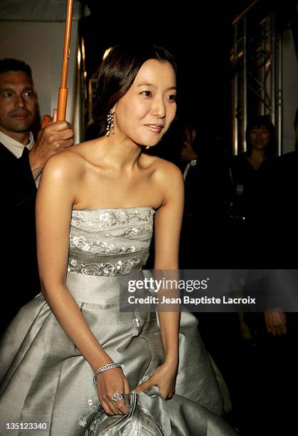 Kim Hee-Seon during 2005 Cannes Film Festival - "The Myth" Party - Arrivals at Majestic Beach in Cannes, France.