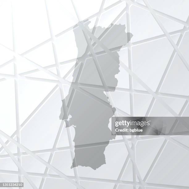 portugal map with mesh network on white background - lisbon stock illustrations