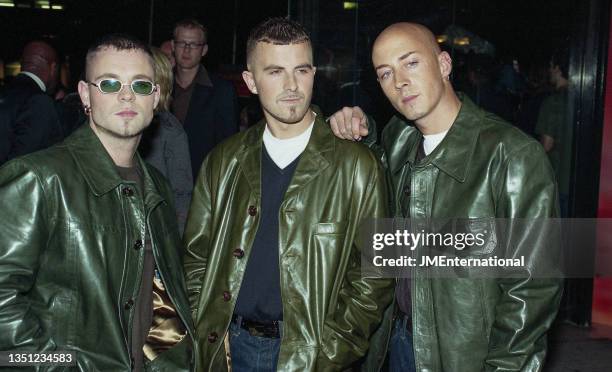 East 17 arriving at The 1998 MOBO Awards, Brian Harvey, Terry Coldwell, John Hendy The Royal Albert Hall, London, 14th October 1998.