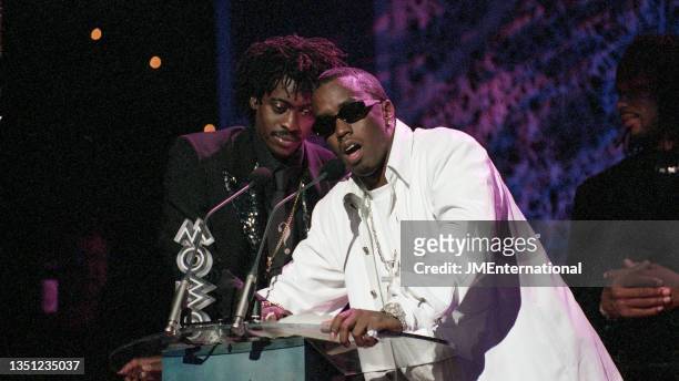 Sean 'Puff Daddy' Combs and the family Best International Act, The 1998 MOBO Awards, The Royal Albert Hall, London, 14th October 1998.