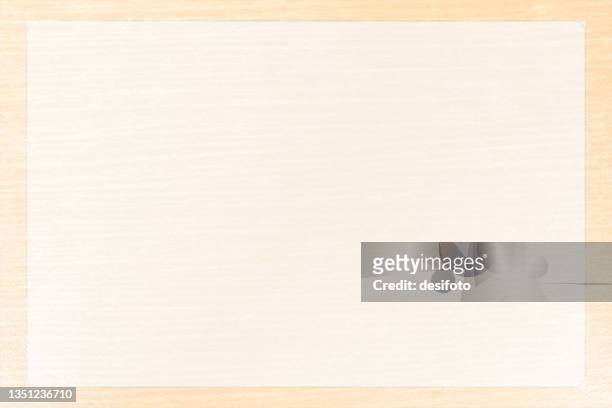 stockillustraties, clipart, cartoons en iconen met empty blank cream coloured grunge wood grain textured framed vector backgrounds with a darker beige or light brown shade thin border or frame at all sides - cream colored background