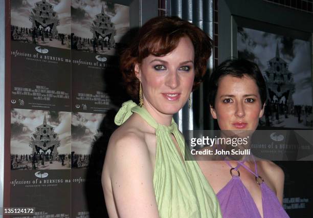 Samantha Weaver and Anna Getty during "Confessions of a Burning Man" Premiere - Red Carpet at Laemmle Fairfax Cinemas in Los Angeles, California,...