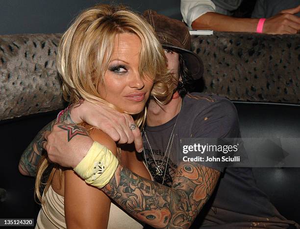 Pamela Anderson and Tommy Lee during Rokbar Hollywood Grand Opening Party at Rokbar in Hollywood, California, United States.