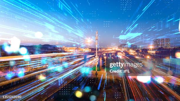 computer networking concepts - cidade inteligente imagens e fotografias de stock