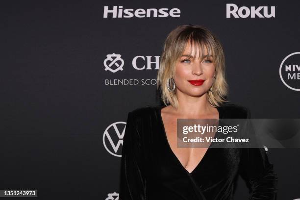 Ludwika Paleta attends the blue carpet of "GQ15 Mexico Men of The Year Awards" at Altto San Angel on November 03, 2021 in Mexico City, Mexico.