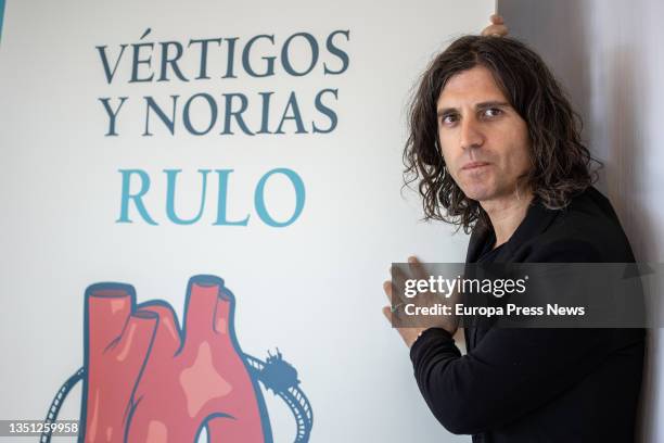 The musician Rulo, during the presentation of his book 'Vertigo y norias', at the Gran Hotel Colon, on November 4 in Madrid, Spain. The former singer...