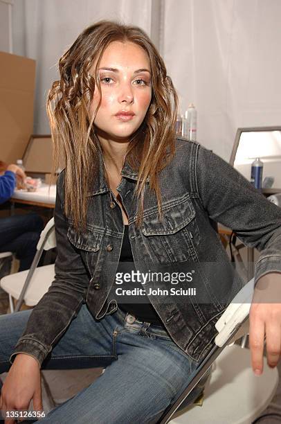Model backstage Anthony Franco Fall 2006 during Mercedes-Benz Fall 2006 L.A. Fashion Week at Smashbox Studios - Anthony Franco - Backstage and Front...