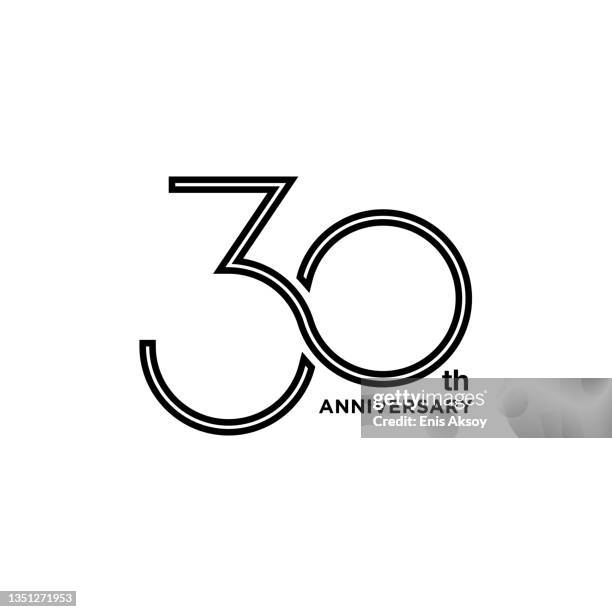 illustrations, cliparts, dessins animés et icônes de conception de type 30e anniversaire - nombre 30