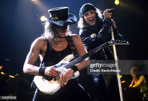Richie Sambora and Jon Bon Jovi during Bon Jovi in Concert - File Photo's - Circa 1989, United States.