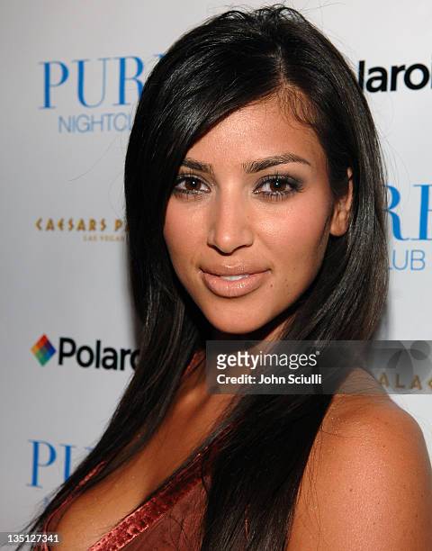 Kim Kardashian during Pure Nightclub Hosts Matt Leinart Draft Party - May 2, 2006 at Pure in Las Vegas, Nevada, United States.