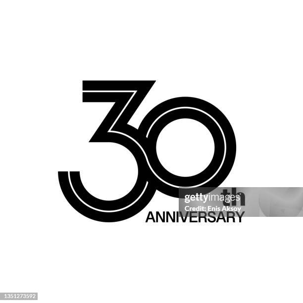 stockillustraties, clipart, cartoons en iconen met 30th anniversary type design - 30 jarig jubileum