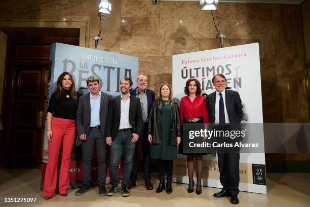 Mamen Mendizabal, authors Antonio Mercero, Agustin Martinez, Jorge Diaz, Councilor of culture and tourism of the Community of Madrid Marta Rivera de...