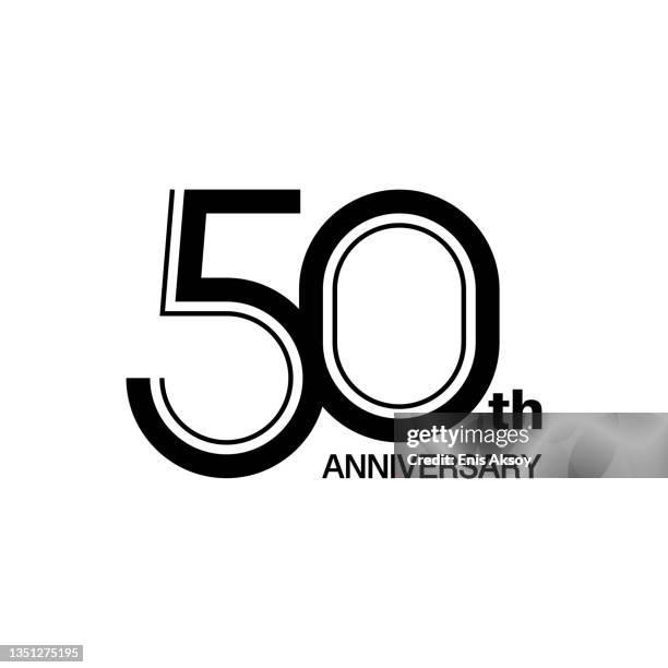 illustrations, cliparts, dessins animés et icônes de conception de type 50e anniversaire - nombre 50