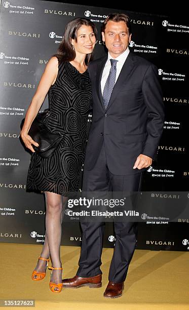 Alessio Vinci and wife attend the BULGARI - 'Between Eternity And History' Dinner - Red Carpet at Castel Sant'Angelo on May 20, 2009 in Rome, Italy.