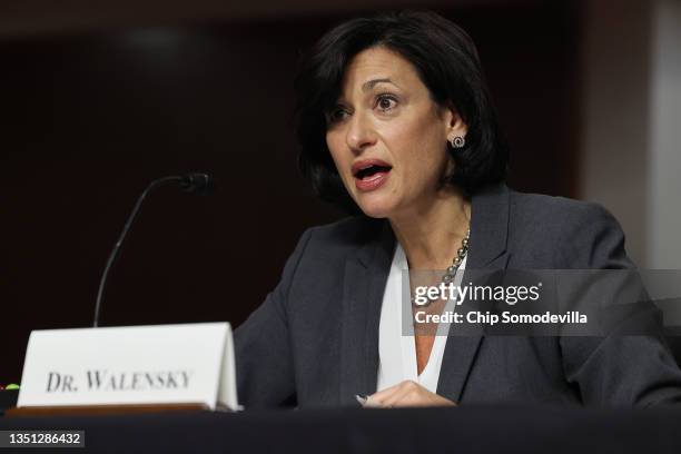 Centers for Disease Control and Prevention Director Rochelle Walensky testifies before the Senate Health, Education, Labor, and Pensions Committee...