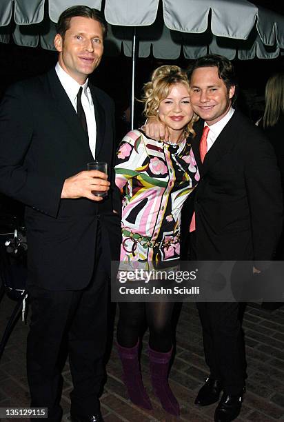 Crispin Glover, Casey Johnson and Jason Binn during Opening Reception of the 22nd Annual American Wine and Food Festival at Chateau Marmont in Los...