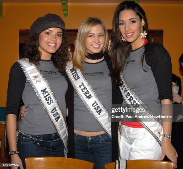 Miss USA 2003 Susie Castillo, Miss Teen USA 2003 Tami Farrell and Miss Universe 2003 Amelia Vega