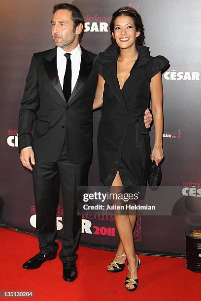 Gilles Lelouch and Melanie Doutey attend the 36th Cesar Film Awards at Theatre du Chatelet on February 25, 2011 in Paris, France.