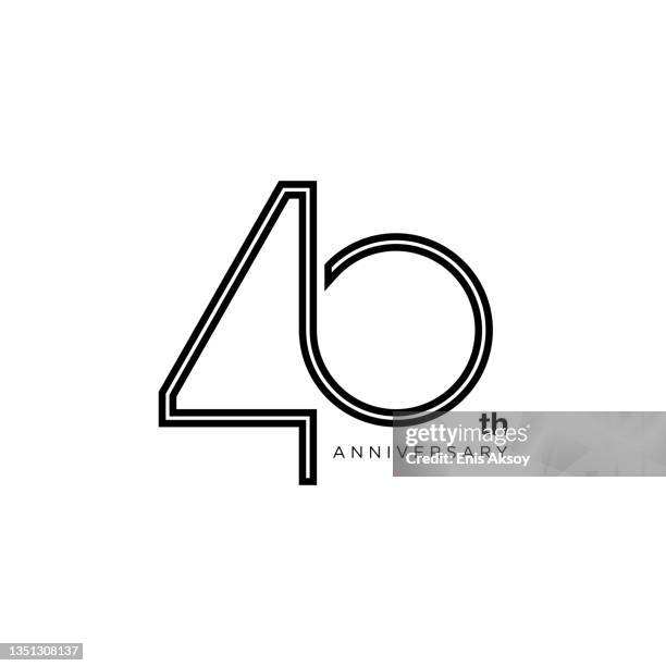 40th anniversary type design - number 40 stock illustrations