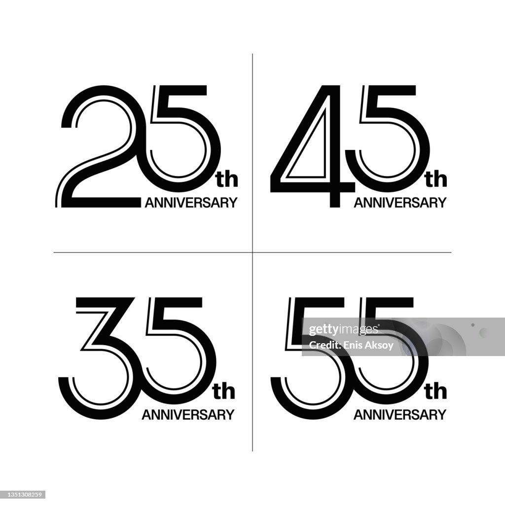 Diseño de logotipo de aniversario